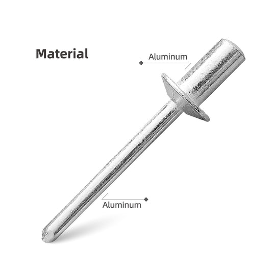 Closed End Blind Rivets, All Aluminum Dome Head Sealed Pop Rivets