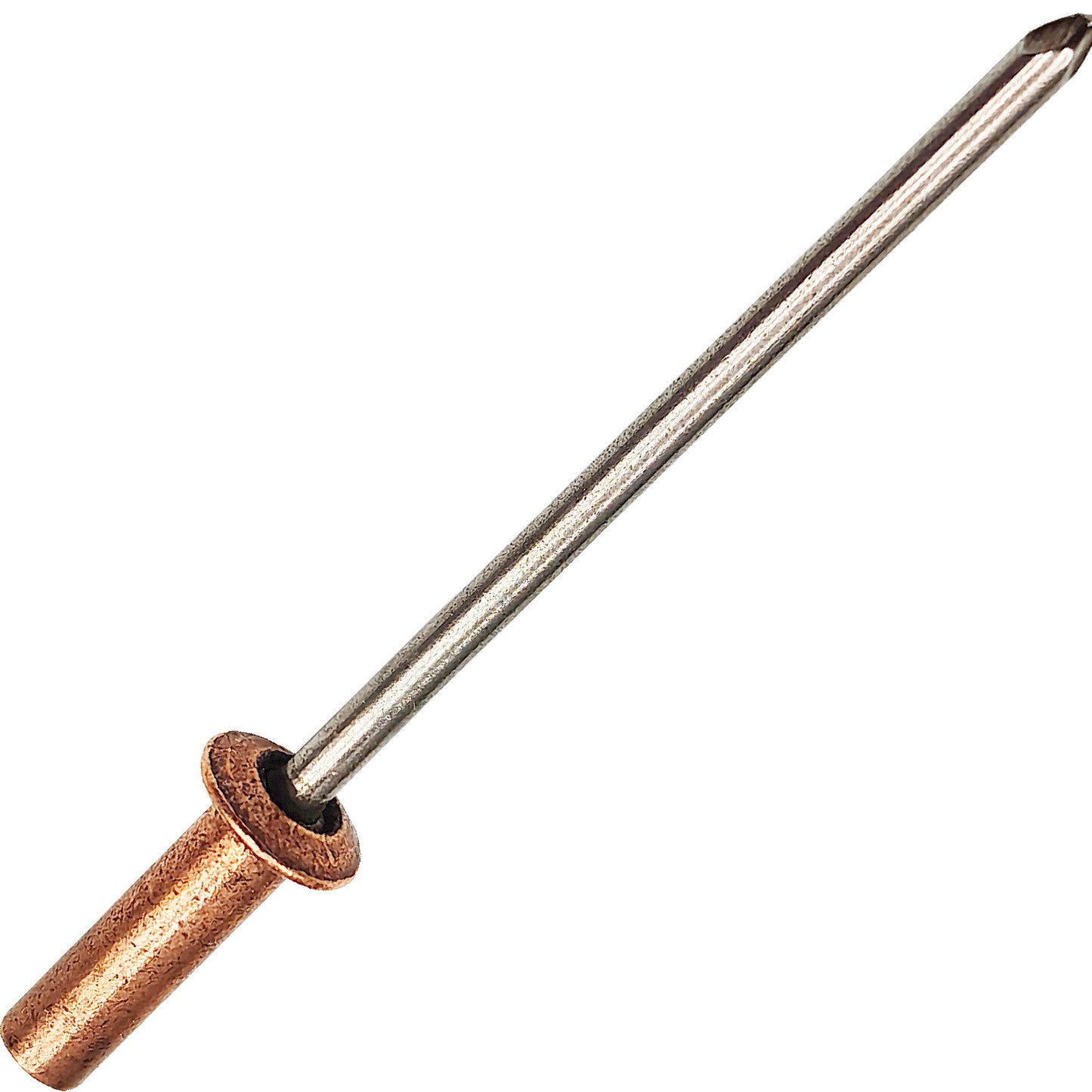 Closed End Rivets 1/8" (3.2mm) Diameter,Copper Dome Head with Stainless Steel Mandrel