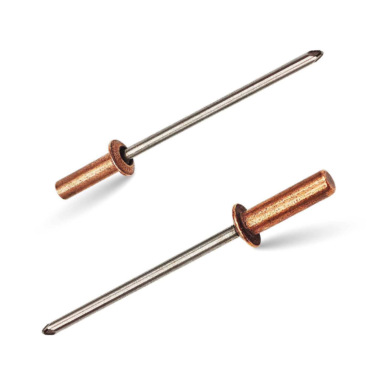 Closed End Rivets 1/8" (3.2mm) Diameter,Copper Dome Head with Stainless Steel Mandrel