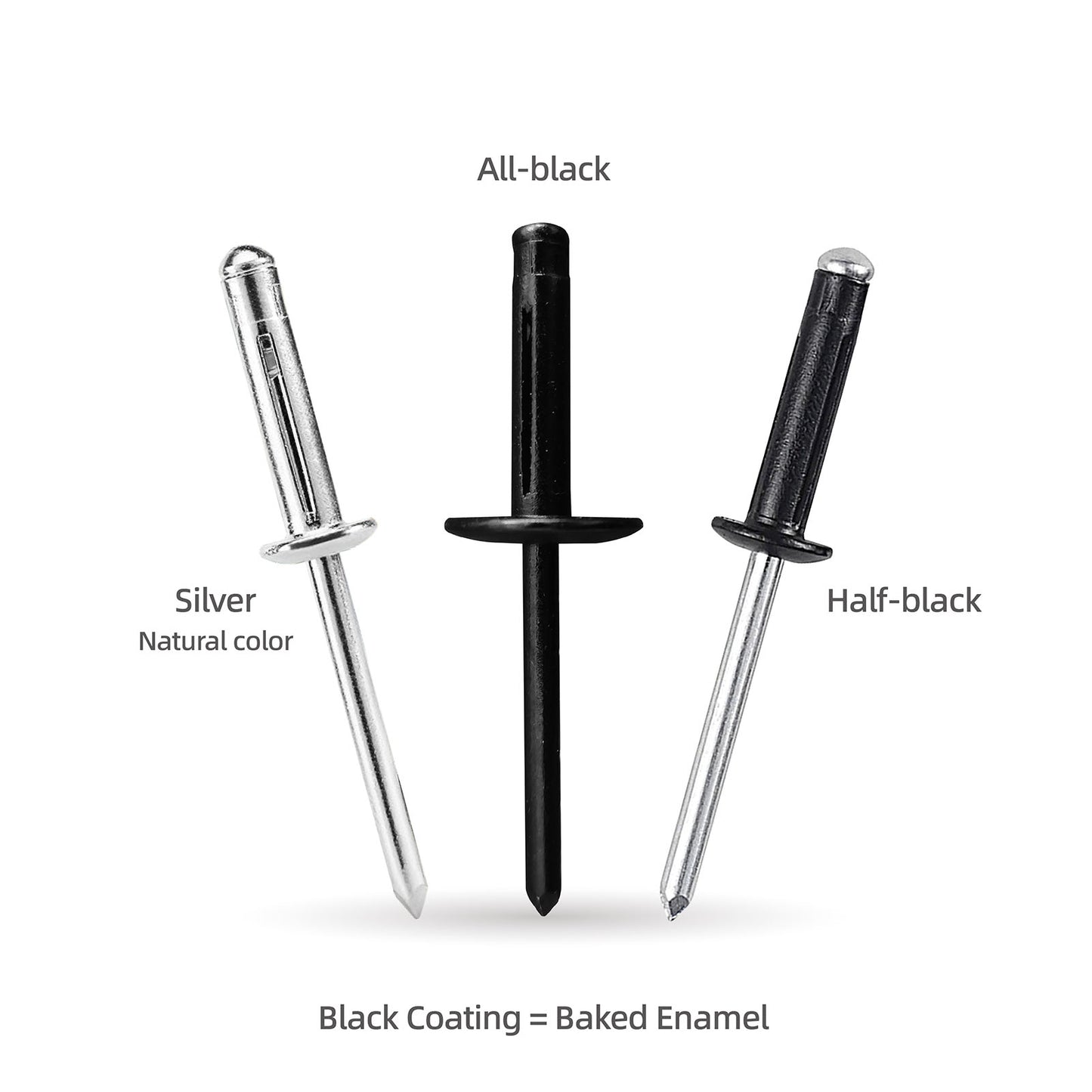 Tri-Fold Large Head Aluminum Blind Rivets, Large Flange Exploding Assortment Bulb Style Pop Rivets for Automotive, Soft or Plastic Materials